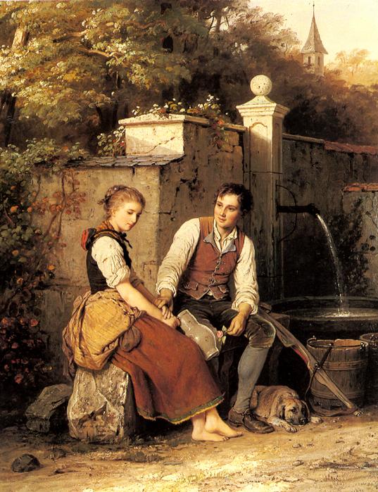 At The Well by Johann Georg Meyer von Bremen